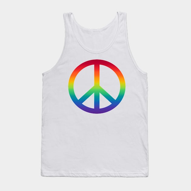 Pride Peace Sign Tank Top by snknjak